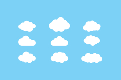 Soft White Clouds Vector Illustration Pack Product Image 1