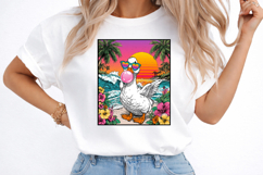 Dabbing Goose Beach Summer Vibes PNG Product Image 1