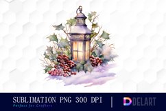 Watercolor Vintage Lantern Clipart Fun Product Image 1