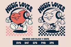 love music, music lover, valentine svg & sublimation Product Image 1