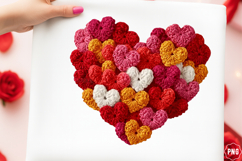 weatercolor Valentine heart-shaped clipart Product Image 1