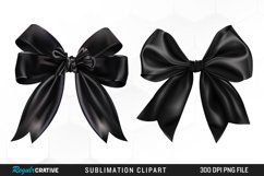 Watercolor Black Bow Exquisite Clipart Product Image 1