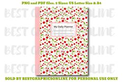 Cherries Daily Planner Printable Pack US Letter Size and A4 Product Image 2