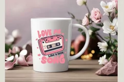 cassette retro, love me like a love song, svg and sublim Product Image 2
