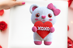 Whimsical Valentines Teddy Bear Clipart Product Image 1