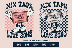 love music, mix tape love song, valentine svg & sublimation Product Image 3