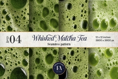 Matcha Foam Texture, Green Bubble Pattern Product Image 1