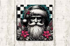Dark Christmas Square Coasters Sublimation PNG Clipart Product Image 2
