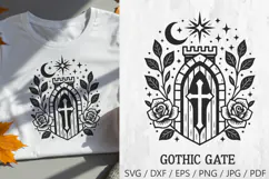 Gothic Church Gate SVG and PNG Clipart Product Image 1