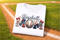 Baseball Mom Coquette Bow PNG Product Image 1