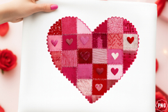 Patchwork Valentine Png Pink Heart Png Product Image 1