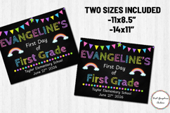 Rainbow First Day of School Chalkboard Poster or Sign Canva Product Image 2