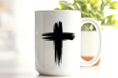 Grunge Cross SVG Christian Brush Cross Cut File Product Image 2