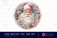 Watercolor Vintage Christmas Santa Sublimation Art Product Image 1