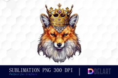 Watercolor Wearing A Crown Clipart Image Product Image 1
