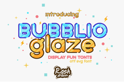 Bubblio glaze - playful bubble display font Product Image 1