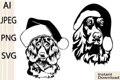 Christmas English springer spaniel Bandle/Dog Svg/Png/Jpg/Ai Product Image 1