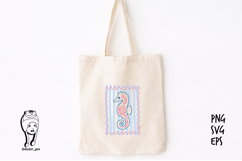 Floral Ocean Creatures hand drawn Product Image 3