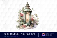 Watercolor Vintage Lantern Exquisite Clipart Product Image 1