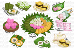 Indonesian Traditional Snack Clipart - Jajanan Pasar Product Image 1