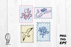 Vintage Sea Life Aesthetic Stamp Product Image 3