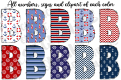 Nautical Sailing Doodle Alphabet Letters Product Image 2