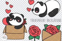 Valentine's panda svg, Panda SVG, in love panda svg Product Image 2