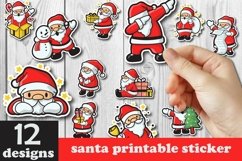 santa printable sticker bundle, santa christmas sticker Product Image 1