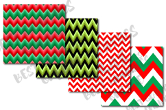 Chevron digital paper Zigzag paper digital Christmas Product Image 2