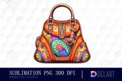 Watercolor Hippie Purse PNG Clipart Product Image 1