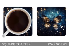 Butterfly Coaster Design. Butterfly Sublimation Product Image 1