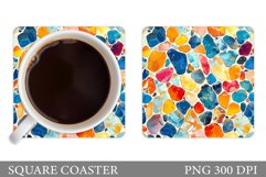 Stones Square Coaster Sublimation. Stones Coaster Design Product Image 1