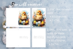 Easter Card PNG 4 Watercolor Easter Bunny Printable PNG Product Image 2