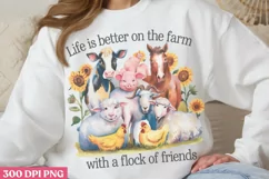 Life Is Better On The Farm PNG, Beauty Farm Sublimation PNG Product Image 1