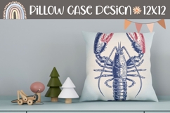 Cartoon Lobster Pillow, Ocean Pillow Template, Sea Pillow Product Image 1