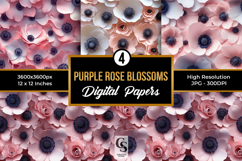 Soft Floral Blossoms Digital Paper Product Image 1