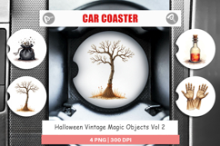 Halloween Vintage Objects Car Coaster Product Image 1