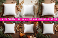 Christmas White Pillow Mockup,4 Christmas Mockup Set Product Image 1