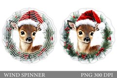 Christmas Deer Wind Spinner. Christmas Wind Spinner Design Product Image 1