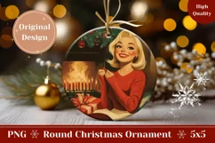 Cartoon Christmas Ornament PNG, Christmas Presents Ornament Product Image 1