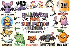 Creep &amp; Cackle Halloween Pun PNG Pack Product Image 1