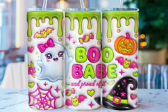 Cute Coquette Halloween Ghost 20oz Skinny Tumbler Product Image 1