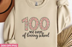 100 Days of Loving School PNG Product Image 2