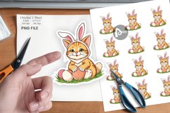 Easter Cat Sticker Product Image 1
