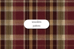 Warm Burgundy and Brown Plaid Seamless Fabric Pattern Product Image 1