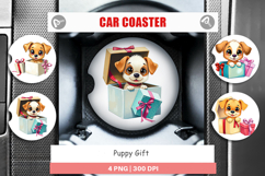 Car Coaster Puppy Gift Product Image 1