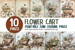 Flower Cart Junk Journal Pages Product Image 1