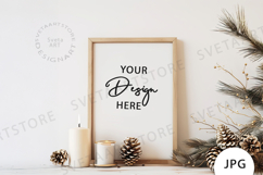 Christmas Aesthetic Frame Mockup JPG Product Image 1