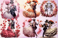 Couple Skeleton Sublimation Bundle, Sublimation Clipart Product Image 2