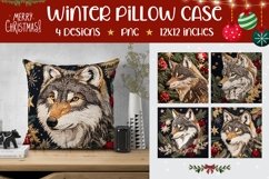 Christmas Wolf Pillow Case Designs, Winter Pillowcase Product Image 1